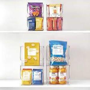 DESCRIPTION: 8-PIECE OPEN FRONT STACKING PANTRY BINS BRAND/MODEL: IDESIGN RETAIL$: $59.99 QTY: 1