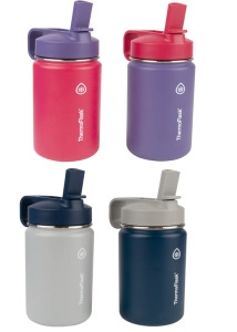 DESCRIPTION: (2) 2 -PACK OF 14 OZ. STAINLESS STEEL INSULATED BOTTLES BRAND/MODEL: THERMOFLASK INFORMATION: $31.99 NEW PER PACK QTY: 2