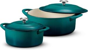 DESCRIPTION: 2-PACK DUTCH OVEN SET (USED) BRAND/MODEL: TRAMONTINA INFORMATION: $149.49 NEW QTY: 1