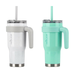 DESCRIPTION: 2-PACK OF 40 OZ. COLD MUGS BRAND/MODEL: REDUCE INFORMATION: $32.99 NEW QTY: 1