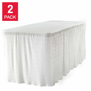 DESCRIPTION: 2-PACK RECTANGULAR TABLECLOTH FOR 6' TABLES INFORMATION: $49.99 NEW QTY: 1