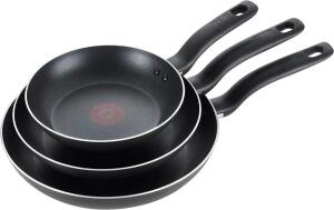 DESCRIPTION: 3PC SPECIALTY INITIATIVES NON-STICK BRAND/MODEL: T-FAL INFORMATION: $42.99 NEW SIZE: 8", 9.5", 11" QTY: 1