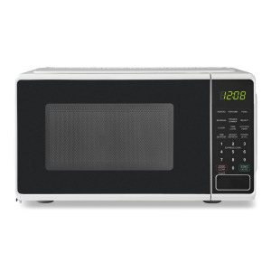 DESCRIPTION: COMPACT COUNTERTOP MICROWAVE OVEN BRAND/MODEL: MAINSTAYS INFORMATION: $55.00 NEW QTY: 1