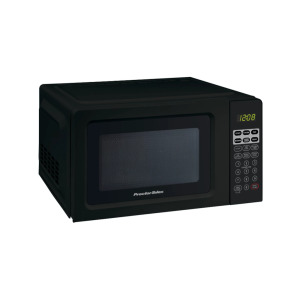 DESCRIPTION: COMPACT BLACK DIGITAL MICROWAVE OVEN BRAND/MODEL: PROCTOR SILEX INFORMATION: $55.88 NEW QTY: 1