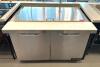 DESCRIPTION: 48" 2-DOOR MEGA TOP REFRIGERATED SANDWICH PREP TABLE ON CASTERS BRAND/MODEL: CONTINENTAL SW48N18M INFORMATION: VOLTS: 115 HZ: 60 PHASE: 1