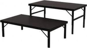 DESCRIPTION: (1) STEEL WORK TABLEBRAND/MODEL: VALLEYCRAFTINFORMATION: BLACKRETAIL$: $921.62 EASIZE: ADJUSTABLE HEIGHT, 48" x 96"QTY: 1