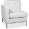 DESCRIPTION: (1) LEFT ARM CHAIR, FAUX LEATHER COUCH END BRAND/MODEL: OSP HOME #WST51LF-W32 INFORMATION: WHITE RETAIL$: $374.44 EA SIZE: 27.25" X 28.5"