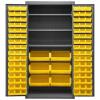 DESCRIPTION: (1) BIN CABINET, WITH BINS INCLUDED BRAND/MODEL: DURHAM #36EZ73 INFORMATION: YELLOW BINS RETAIL$: $1551.18 TOTAL SIZE: 36 IN X 24 IN 72 I