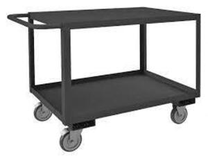 DESCRIPTION: (1) ROLLING SERVICE CART, UTILITY CART BRAND/MODEL: DURHAM INFORMATION: GREY RETAIL$: $446.12 EA SIZE: 24" X 36" QTY: 1