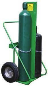 DESCRIPTION: (1) TWO-WHEEL TILT-BACK VERTICAL MEDICAL CYLINDER CART BRAND/MODEL: SAFTCART #5WXG9 INFORMATION: GREEN RETAIL$: $393.90 EA SIZE: 250 LB C