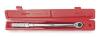 DESCRIPTION: (1) TORQUE WRENCH BRAND/MODEL: PROTO #J6020AB INFORMATION: RED CARRY CASE RETAIL$: $1032.88 EA SIZE: 3/4" DRIVE, 120-600 FL LBS QTY: 1