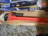 DESCRIPTION: (1) HEAVY-DUTY PIPE WRENCH BRAND/MODEL: RIDGID #1XDY8 INFORMATION: RED RETAIL$: $590.07 EA SIZE: 60" OVERALL LG 8" JAW CAPACITY QTY: 1 - 2