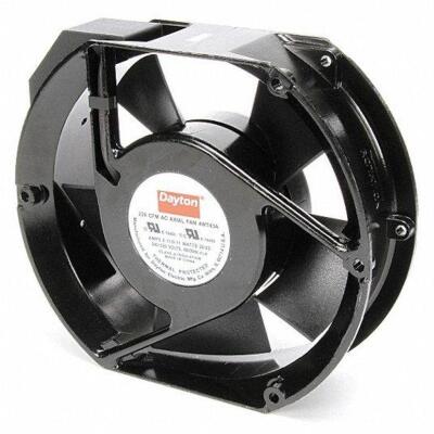 DESCRIPTION: (4) STANDARD OBLONG AXIAL FAN BRAND/MODEL: DAYTON #4WT43 INFORMATION: BLACK RETAIL$: $73.21 EA SIZE: 6 3/4 IN HT, 2 IN DP, 239/203, IP20,