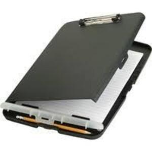 DESCRIPTION: (6) SLIM CLIPBOARD STORAGE BOX BRAND/MODEL: OFFICE MATE #83308 INFORMATION: BLACK RETAIL$: $17.85 EA QTY: 6