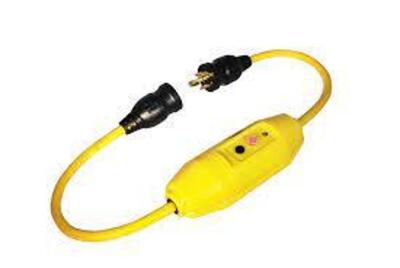 DESCRIPTION: (2) INLINE GFCI SINGLE OUTLET CORD BRAND/MODEL: TOWER RETAIL$: $28.93 EA SIZE: 18" QTY: 2