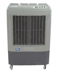 DESCRIPTION (1) HESSAIRE EVAPORATIVE COOLER BRAND/MODEL MC37M ADDITIONAL INFORMATION 3100 CFM/GRAY/EVAPORATIVE COOLER COOLING CAPACITY: 950 SQ-FT/RETA