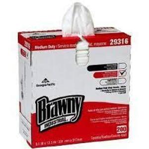 DESCRIPTION: (2) BOXES OF (10) BOXES OF INDUSTRIAL LIGHTWEIGHT SHOP TOWEL BRAND/MODEL: BRAWNY #H600 RETAIL$: $137.30 EA SIZE: 9X12 QTY: 2