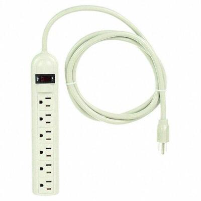 DESCRIPTION: (2) OUTLET STRIP BRAND/MODEL: POWER FIRST #52NY43 RETAIL$: $14.02 EA SIZE: 6FT QTY: 2