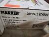 DESCRIPTION: (1) CASE OF (5000) DRYWALL SCREWS BRAND/MODEL: MARKER #30100 RETAIL$: $100.00 EA SIZE: 6X1-5/8 QTY: 1 - 3