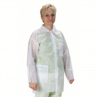 DESCRIPTION: (1) CASE OF (25) DISPOSABLE LAB COAT BRAND/MODEL: CONDOR #2KTT5 INFORMATION: WHITE RETAIL$: $76.76 EA SIZE: 3XL QTY: 1