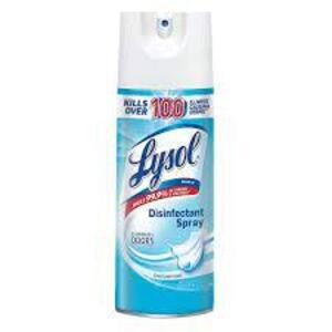 DESCRIPTION: (2) DISINFECTANT SPRAY BRAND/MODEL: LYSOL RETAIL$: $5.69 EA SIZE: 12.5 OZ QTY: 2