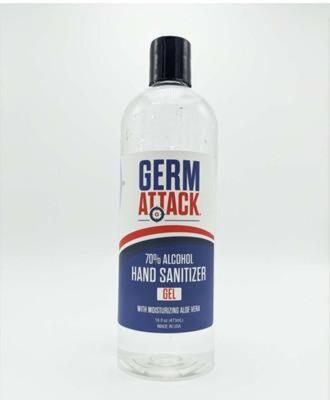 DESCRIPTION: (1) CASE OF (24) UNSCENTED HAND SANITIZER GEL BRAND/MODEL: GERM ATTACK RETAIL$: $8.00 ea SIZE: 16OZ QTY: 1