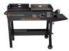 DESCRIPTION: (1) GRIDDLE & CHARCOAL GRILL BRAND/MODEL: BLACKSTONE/1819 INFORMATION: POWDER COATED, REAR GREASE TRAP RETAIL$: $304.37 SIZE: 50.5 x 21.2