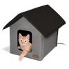 DESCRIPTION: (1) OUTDOOR HEATED KITTY HOUSE BRAND/MODEL: K&H PET PRODUCTS INFORMATION: WATER RESISTANT, 2 EXITS WITH SEE THROUGH DOORS RETAIL$: $89.99