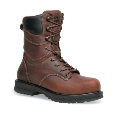 DESCRIPTION: (1) PAIR OF RINGMASTER WORK BOOTS BRAND/MODEL: TIMBERLAND PRO #88116 INFORMATION: BROWN RETAIL$: $196.00 EA SIZE: 8.5 QTY: 1