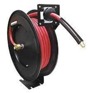 DESCRIPTION: (1) HEAVY DUTY AIR HOSE REEL BRAND/MODEL: APACHE INFORMATION: BLACK RETAIL$: $151.46 EA SIZE: 3/8" X 50' QTY: 1