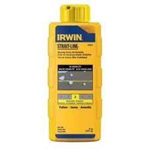 DESCRIPTION: (6) STRAIGHT-LINE MARKING CHALK BRAND/MODEL: IRWIN #187XP3 INFORMATION: YELLOW RETAIL$: $11.22 TOTAL SIZE: 8 OZ BOTTLES QTY: 6