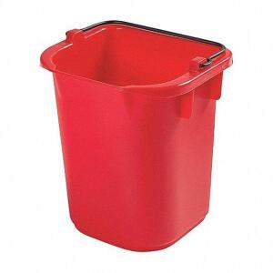 DESCRIPTION: (8) HEAVY DUTY PAIL BRAND/MODEL: RUBBERMAID #1857375 INFORMATION: RED RETAIL$: $8.99 EA SIZE: 5 QT QTY: 8