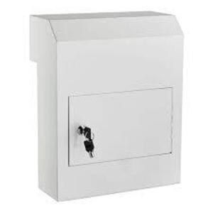 DESCRIPTION: (1) THROUGH THE DOOR SAFE LOCKING DROP BOX BRAND/MODEL: ADIROFFICE #631-06-WHI INFORMATION: WHITE RETAIL$: $129.00 EA SIZE: 15"H 12"W 4-1