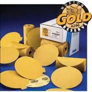 DESCRIPTION: (3) ROLLS OF (100) SANDING DISCS BRAND/MODEL: NORTON #83808 INFORMATION: GOLD RETAIL$: $44.68 PER ROLL SIZE: 5", P120 QTY: 3