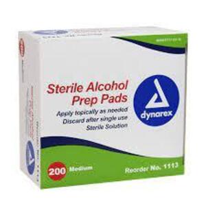 DESCRIPTION: (3) BOXES OF (20) BOXES OF (100) ALCOHOL PREP PADS BRAND/MODEL: DYNAREX RETAIL$: $75.00 EA QTY: 3