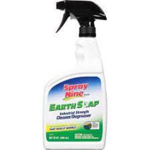 DESCRIPTION: (6) INDUSTRIAL STRENGTH CLEANER AND DEGREASER BRAND/MODEL: SPRAY NINE EARTH SOAP RETAIL$: $10.00 EA SIZE: 32 OZ QTY: 6