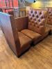 (2) SECTIONS OF 30" HIGH BACK LEATHER BOOTH SEATING - 2