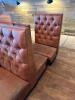 (2) SECTIONS OF 30" HIGH BACK LEATHER BOOTH SEATING - 3