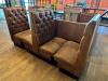 (2) SECTIONS OF 30" HIGH BACK LEATHER BOOTH SEATING - 4