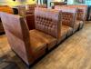 (3) SECTIONS OF 48" HIGH BACK LEATHER BOOTH SEATING