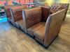 (3) SECTIONS OF 48" HIGH BACK LEATHER BOOTH SEATING - 2