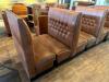 (3) SECTIONS OF 48" HIGH BACK LEATHER BOOTH SEATING - 3