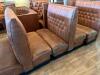 (3) SECTIONS OF 48" HIGH BACK LEATHER BOOTH SEATING - 4