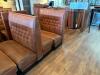 (3) SECTIONS OF 48" HIGH BACK LEATHER BOOTH SEATING - 5