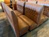 (3) SECTIONS OF 48" HIGH BACK LEATHER BOOTH SEATING - 2