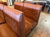 (3) SECTIONS OF 48" HIGH BACK LEATHER BOOTH SEATING - 4