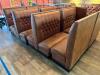 (3) SECTIONS OF 48" HIGH BACK LEATHER BOOTH SEATING - 5