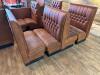 (2) SECTIONS OF 48" HIGH BACK LEATHER BOOTH SEATING - 2