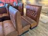 (2) SECTIONS OF 48" HIGH BACK LEATHER BOOTH SEATING - 3