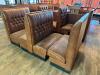 (2) SECTIONS OF 48" HIGH BACK LEATHER BOOTH SEATING - 4